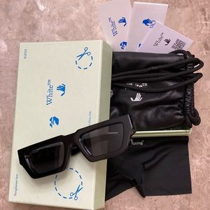 Off White Manchester Rectangular Frame Sunglasses *AUTHENTIC*